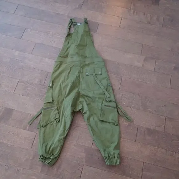 NWT Jonny Cota Studio CARGO OVERALLS IN GREEN Unisex Size XS